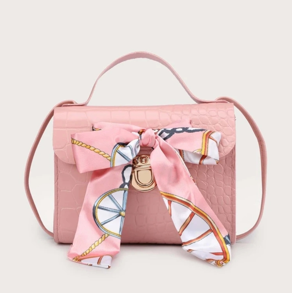 New Pink blush purse with satin bow